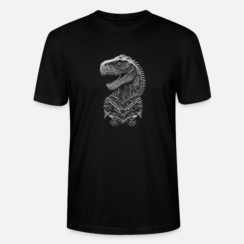 Porträt eines T-Rex-Dinosauriers - Stanley/Stella Unisex Bio-T-Shirt CRAFTER - Schwarz