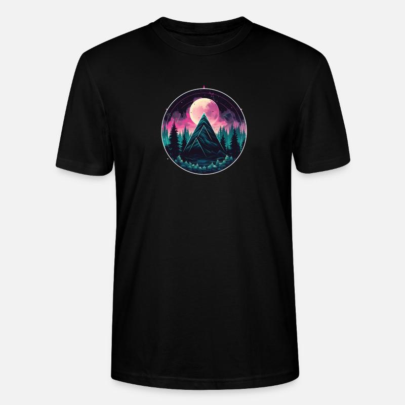 Synthwave Triangles - Stanley/Stella Unisex Bio-T-Shirt CRAFTER - Schwarz