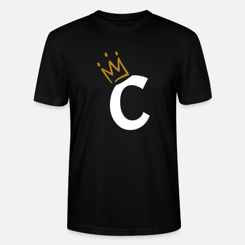 Lettre C - initiale lettre C - T-shirt bio CRAFTER Stanley Stella Unisexe - noir