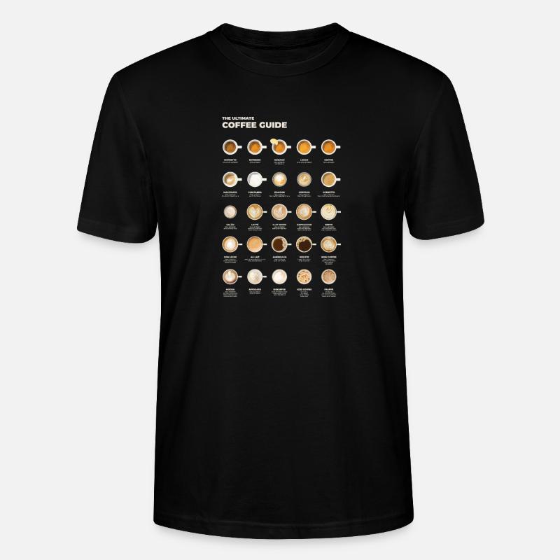 Ultimative Espresso-Kaffee-Tabelle - Stanley/Stella Unisex Bio-T-Shirt CRAFTER - Schwarz