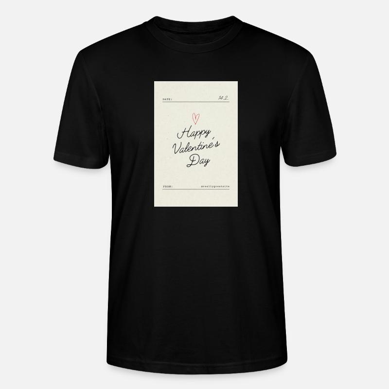 Bonne Saint-Valentin, mon amour - T-shirt bio CRAFTER Stanley Stella Unisexe - noir