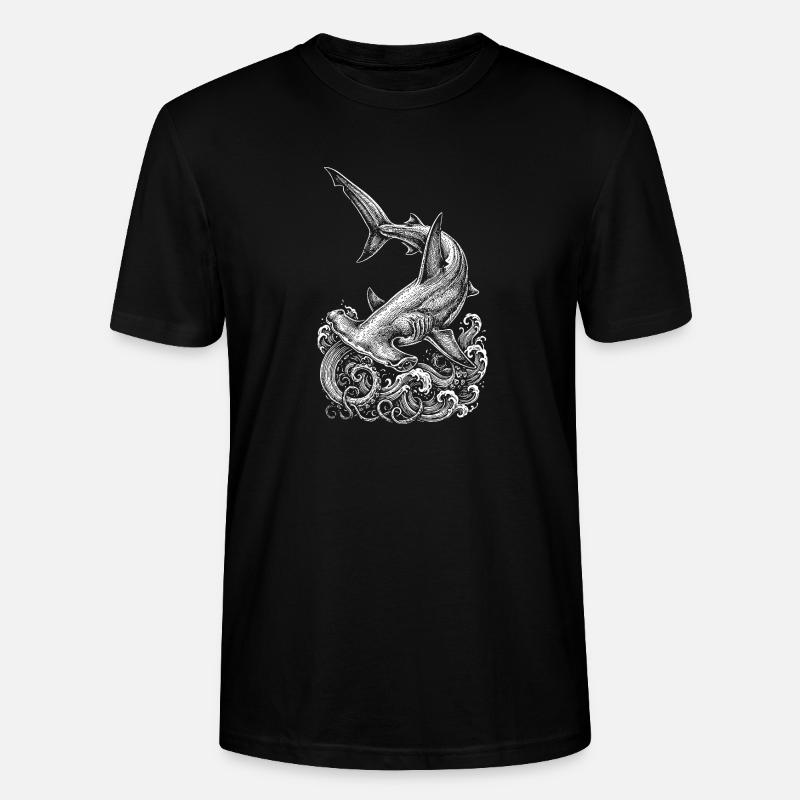 Conception du requin-marteau - T-shirt bio CRAFTER Stanley Stella Unisexe - noir