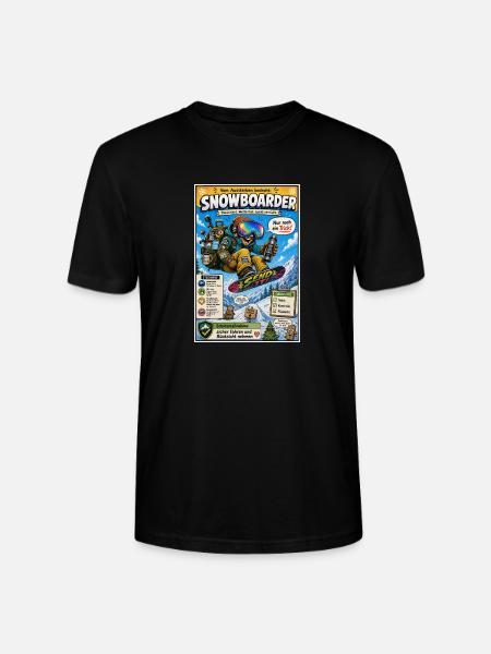 Der Snowboarder – nur noch ein Trick - Stanley/Stella Unisex Bio-T-Shirt CRAFTER - Schwarz
