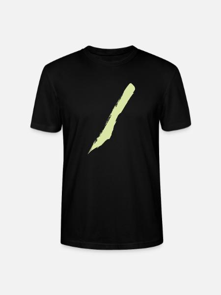 Pinselstrich - Style Streifen / Diagonal - Stanley/Stella Unisex Bio-T-Shirt CRAFTER - Schwarz