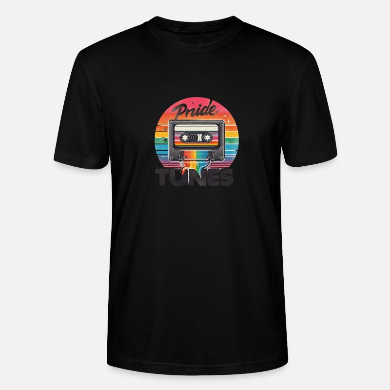 Pride Tunes Retro Cassette Design - Stanley/Stella Unisex Bio-T-Shirt CRAFTER - Schwarz