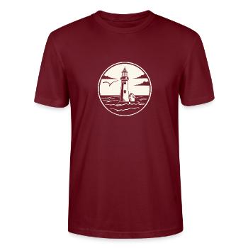 Lighthouse - Stanley/Stella Unisex Bio-T-Shirt CRAFTER - Burgunderrot - Vorne - Alina (178cm) & Michal (187cm)