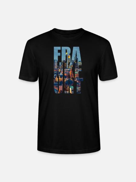 FRA-NKF-URT CITY SKYLINE FRANKFURT - Stanley/Stella Unisex Bio-T-Shirt CRAFTER - Schwarz