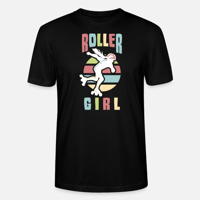 Rollerskate Rollerskating Skating Rollerblades - Stanley/Stella CRAFTER Unisex Organic T-Shirt - black