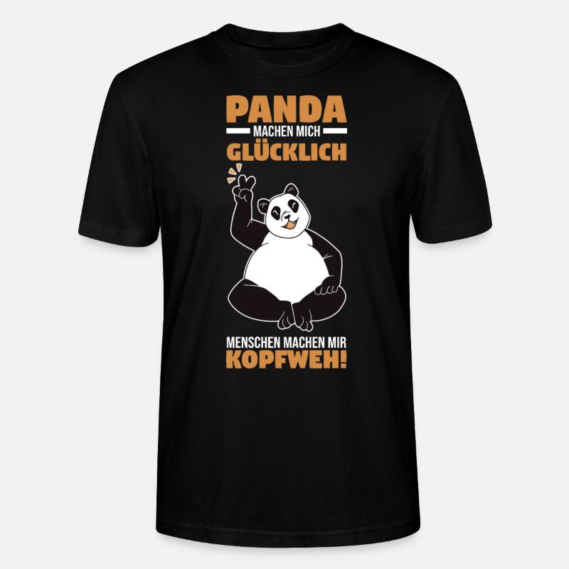 Panda - Stanley/Stella Unisex Bio-T-Shirt CRAFTER - Schwarz