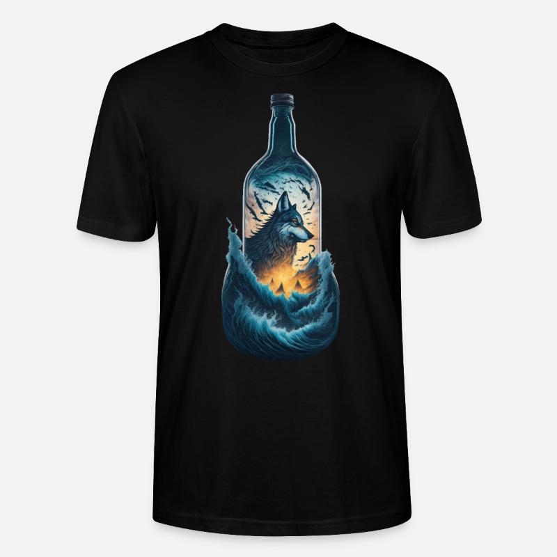 Wolf - Stanley/Stella Unisex Bio-T-Shirt CRAFTER - Schwarz
