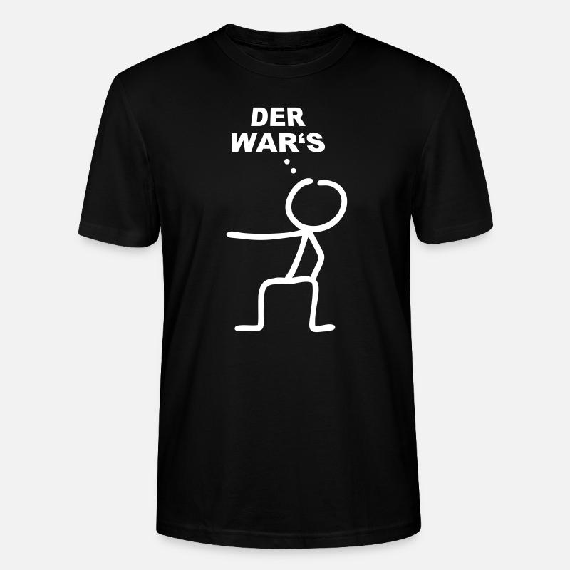 Strichmännchen Der wars - Stanley/Stella Unisex Bio-T-Shirt CRAFTER - Schwarz