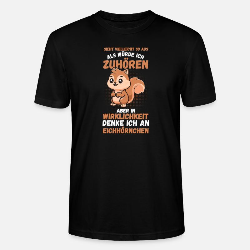 Eichhörnchen - Stanley/Stella Unisex Bio-T-Shirt CRAFTER - Schwarz