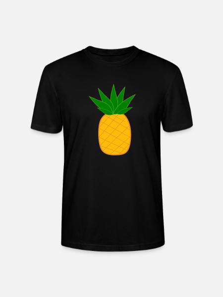Ananas minimal Geschenk  - Stanley/Stella Unisex Bio-T-Shirt CRAFTER - Schwarz