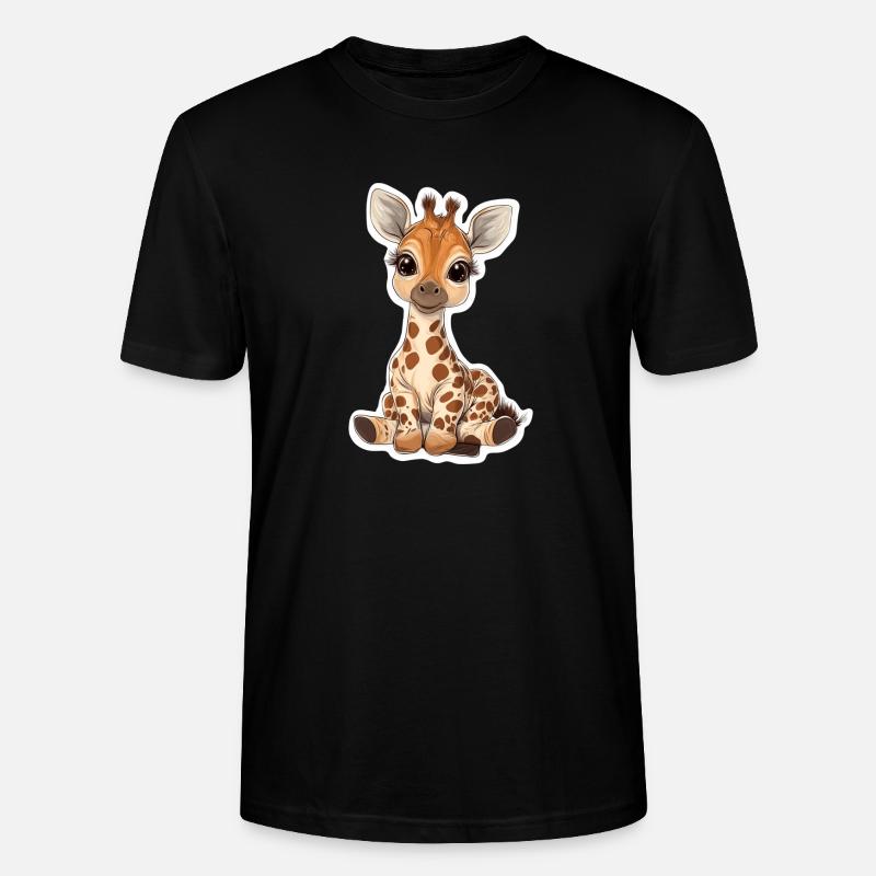 Giraffe - Stanley/Stella Unisex Bio-T-Shirt CRAFTER - Schwarz