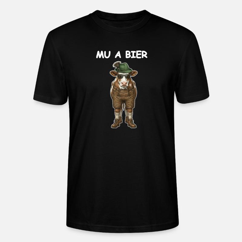 Bier Kuh Bauer Party - Stanley/Stella Unisex Bio-T-Shirt CRAFTER - Schwarz