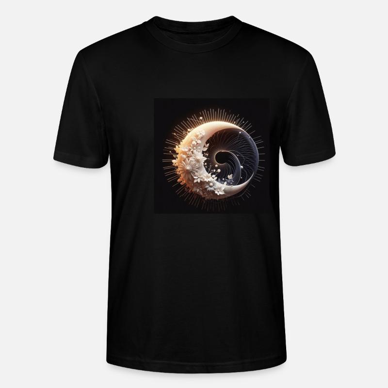 Abstrakte Kunst Mond - Stanley/Stella Unisex Bio-T-Shirt CRAFTER - Schwarz