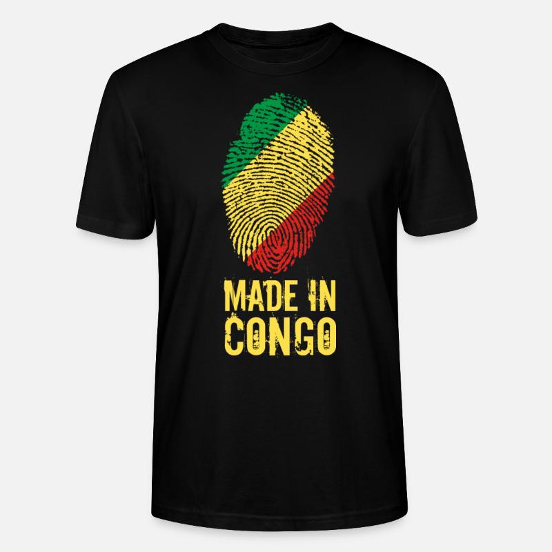 Made In Congo / Kongo - Stanley/Stella Unisex Bio-T-Shirt CRAFTER - Schwarz