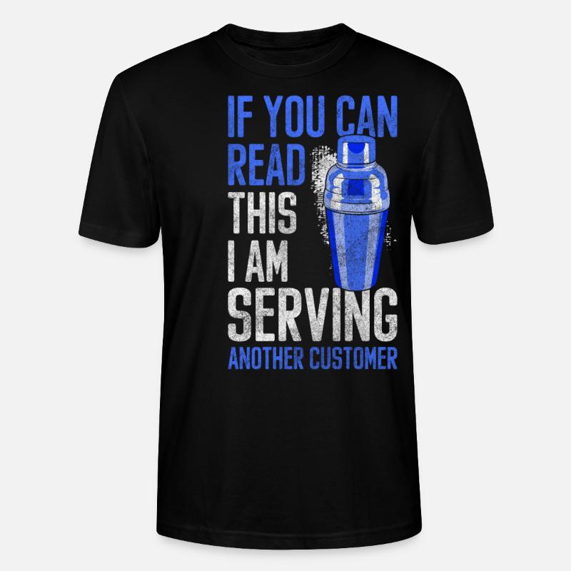 Barkeeper Getränke Flasche Drinks - Stanley/Stella Unisex Bio-T-Shirt CRAFTER - Schwarz