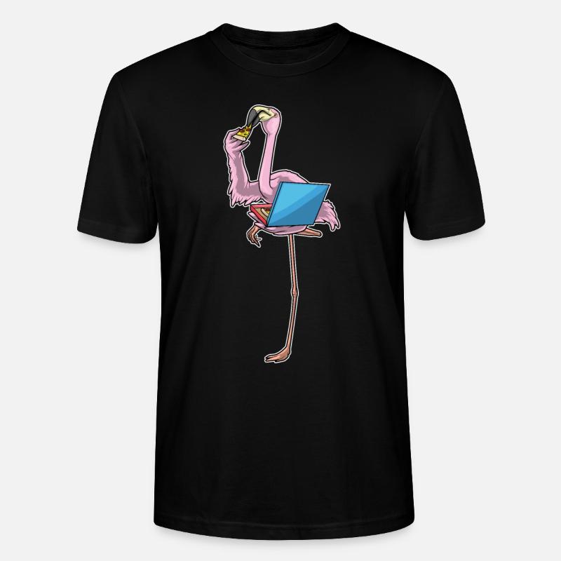 Flamingo Pizza - Stanley/Stella Unisex Bio-T-Shirt CRAFTER - Schwarz