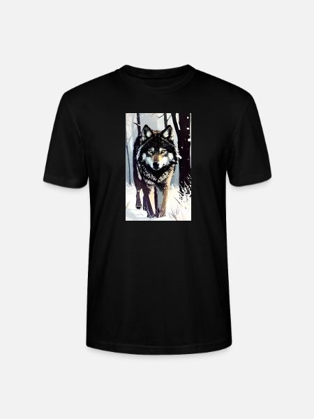 Wolf | Predator | Dog | Mystical - Stanley/Stella CRAFTER Unisex Organic T-Shirt - black