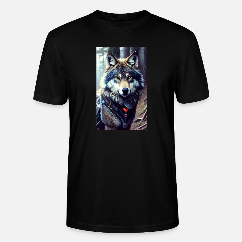 Wolf | Raubtier | Hund | Mystisch - Stanley/Stella Unisex Bio-T-Shirt CRAFTER - Schwarz