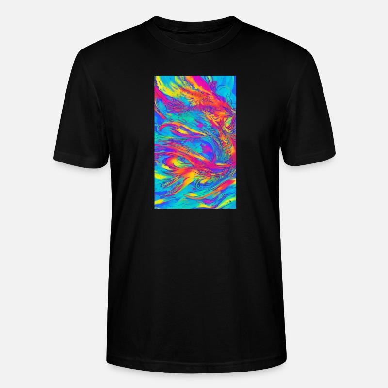 Lignes | Lignes ondulées | Symboles | Modèle - T-shirt bio CRAFTER Stanley Stella Unisexe - noir