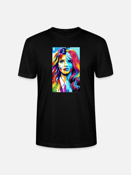 Frau | Gesicht | Mädchen | Anime - Stanley/Stella Unisex Bio-T-Shirt CRAFTER - Schwarz