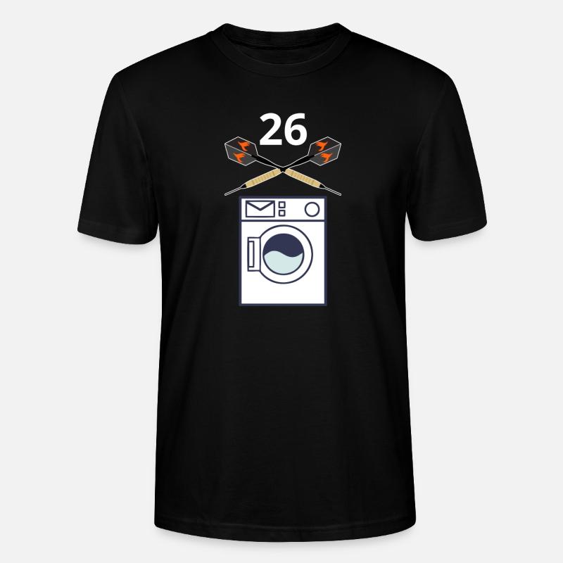 26 Machine à laver Fléchettes - T-shirt bio CRAFTER Stanley Stella Unisexe - noir