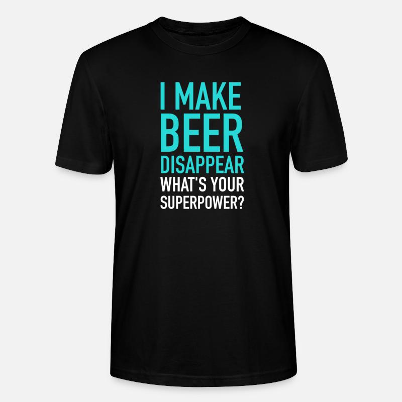 I make beer disappear - Stanley/Stella Unisex Bio-T-Shirt CRAFTER - Schwarz