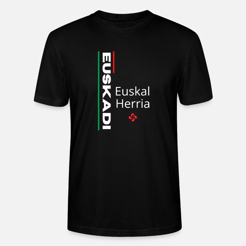 Lebendiges Euskal Herria-Muster - Stanley/Stella Unisex Bio-T-Shirt CRAFTER - Schwarz