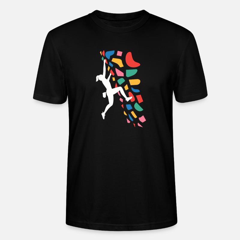 Boulder-Kletterer Bunte Griffe - Stanley/Stella Unisex Bio-T-Shirt CRAFTER - Schwarz