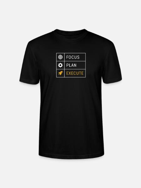 Fokus Plan Umsetzung - Stanley/Stella Unisex Bio-T-Shirt CRAFTER - Schwarz