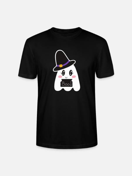 Cute Ghost - Stanley/Stella Unisex Bio-T-Shirt CRAFTER - Schwarz