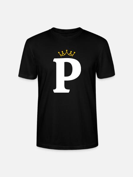 P Buchstabe Monogramm Design - Stanley/Stella Unisex Bio-T-Shirt CRAFTER - Schwarz