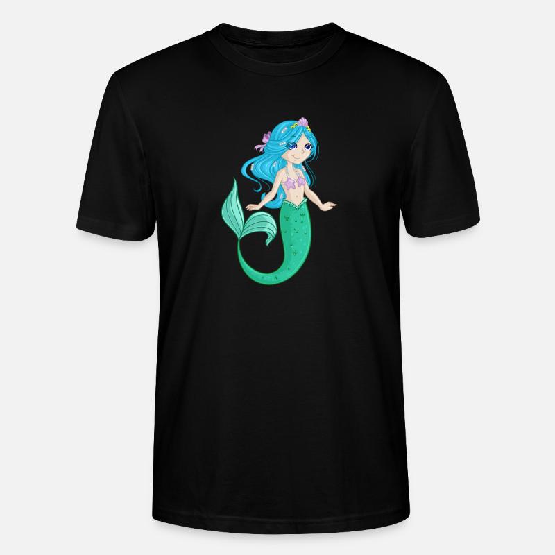 Meerjungfrau Nixe Comic - Stanley/Stella Unisex Bio-T-Shirt CRAFTER - Schwarz