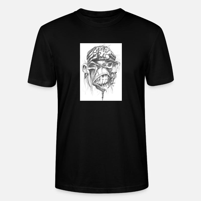 Monkey - T-shirt bio CRAFTER Stanley Stella Unisexe - noir