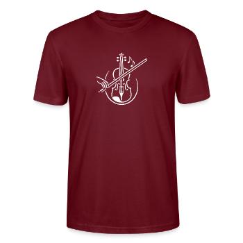 Violon avec archet - T-shirt bio CRAFTER Stanley Stella Unisexe - bordeaux - Devant - Alina (178cm) & Michal (187cm)