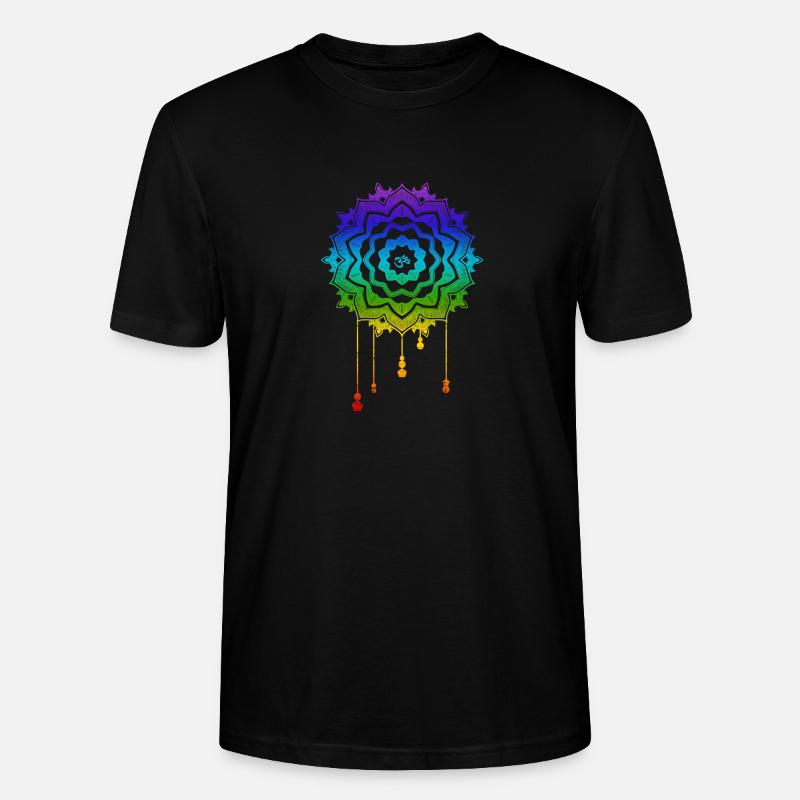 Chakra Mandala Om - Stanley/Stella Unisex Bio-T-Shirt CRAFTER - Schwarz