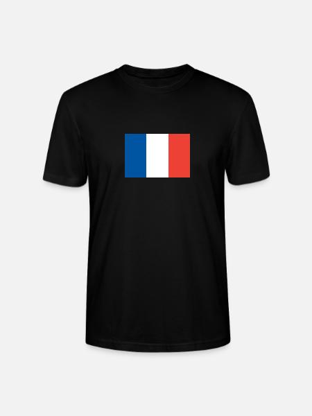 Frankreich, Flagge - Stanley/Stella Unisex Bio-T-Shirt CRAFTER - Schwarz