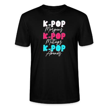 K-Pop Tag Koreapopmusik Südkorea Pop Mädchen - Stanley/Stella Unisex Bio-T-Shirt CRAFTER - Schwarz - Vorne - Alina (178cm) & Michal (187cm)