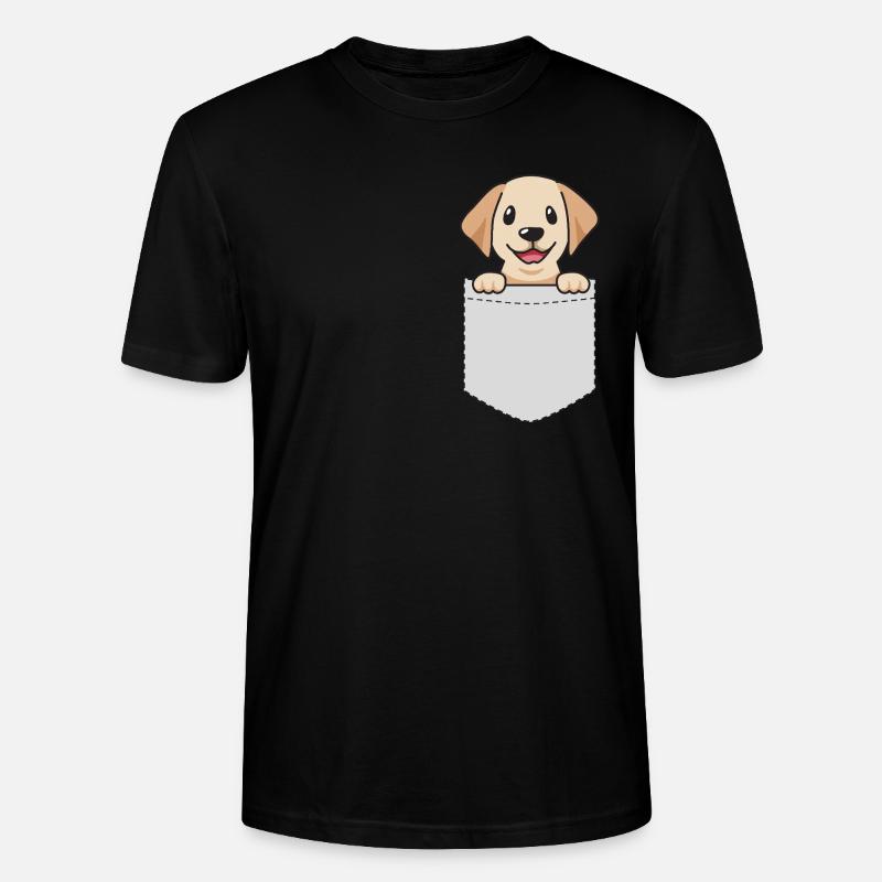 Labrador Pocket - Stanley/Stella Unisex Bio-T-Shirt CRAFTER - Schwarz