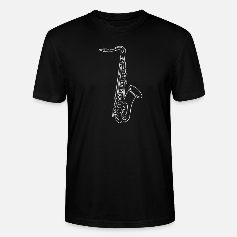 tenorsaxophone - Stanley/Stella Unisex Bio-T-Shirt CRAFTER - Schwarz