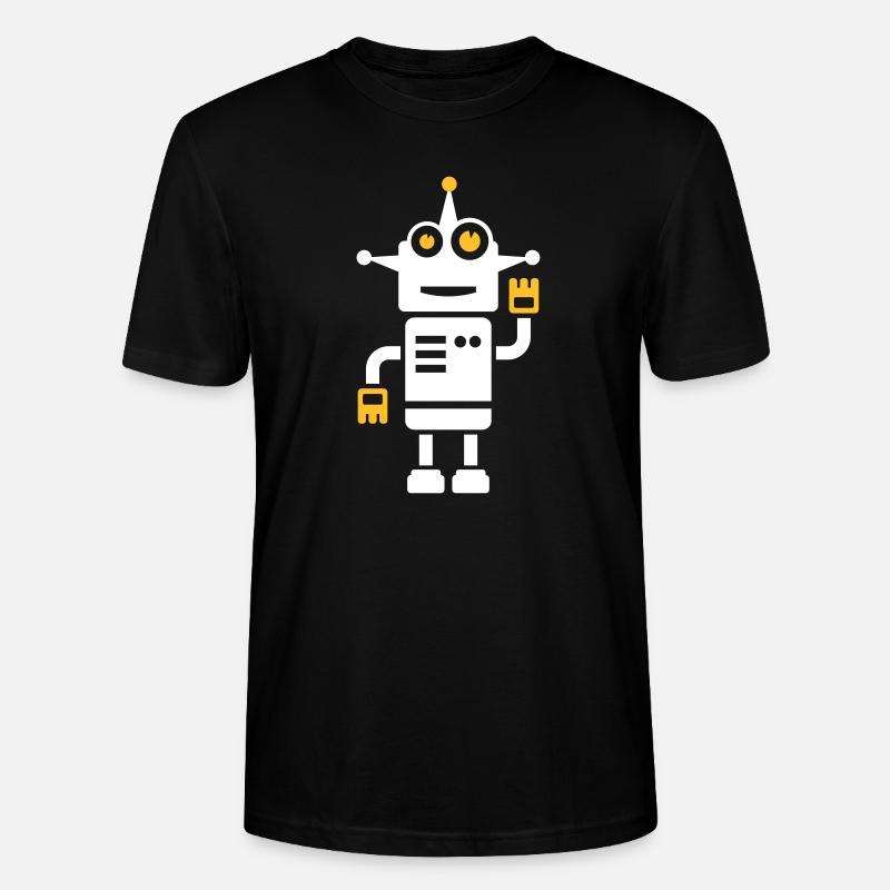 Roboter Geschenk - Stanley/Stella Unisex Bio-T-Shirt CRAFTER - Schwarz