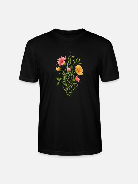 Fleur - T-shirt bio CRAFTER Stanley Stella Unisexe - noir