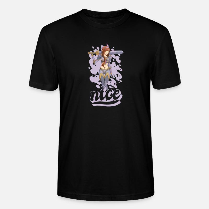 nice anime warrior - Stanley/Stella Unisex Bio-T-Shirt CRAFTER - Schwarz