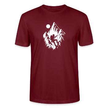 climber - Stanley/Stella CRAFTER Unisex Organic T-Shirt - burgundy - Front - Alina (178cm) & Michal (187cm)