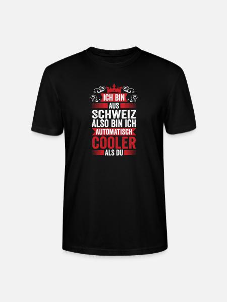 Schweizer Schweiz - Stanley/Stella Unisex Bio-T-Shirt CRAFTER - Schwarz