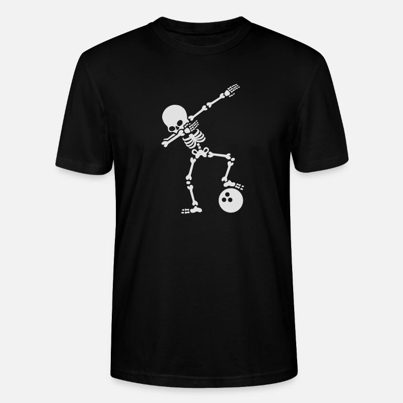 Dab skeleton dabbing bowling ball - Stanley/Stella Unisex Bio-T-Shirt CRAFTER - Schwarz
