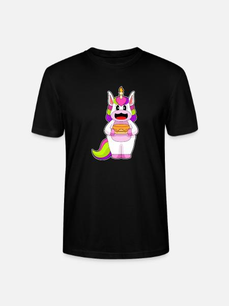 Enhjørningefødselsdagskage - Stanley Stella CRAFTER unisex økologisk-T-shirt - sort