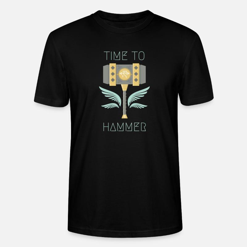 Time to Hammer - Stanley/Stella Unisex Bio-T-Shirt CRAFTER - Schwarz